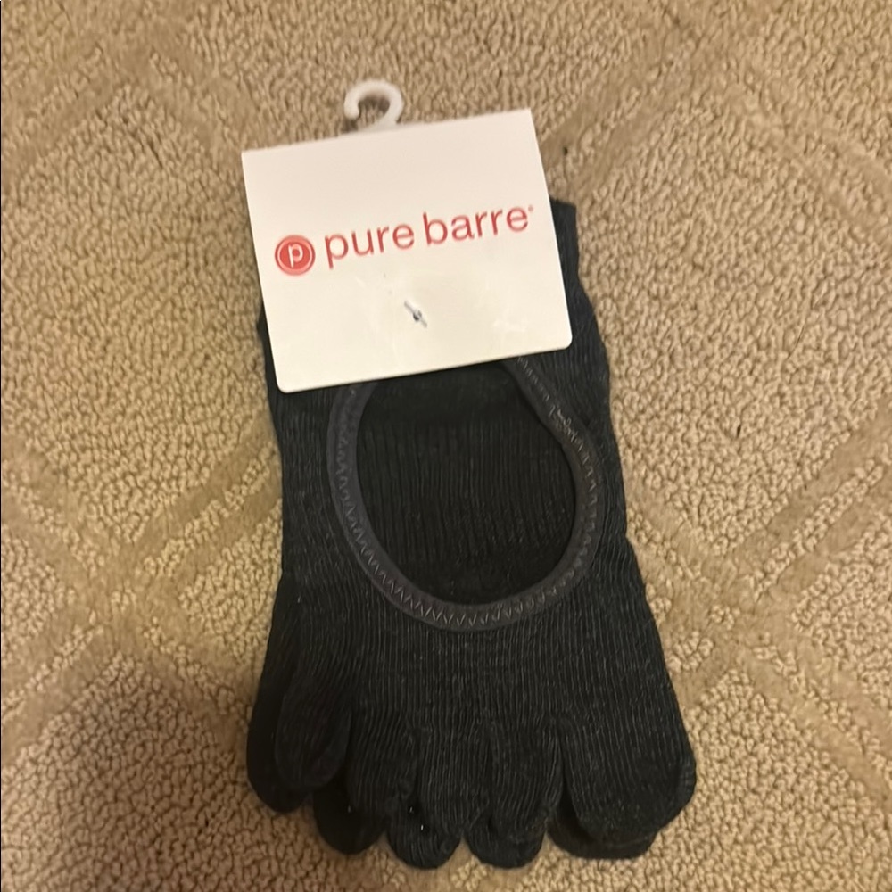 Pure Barre Black Toe Socks